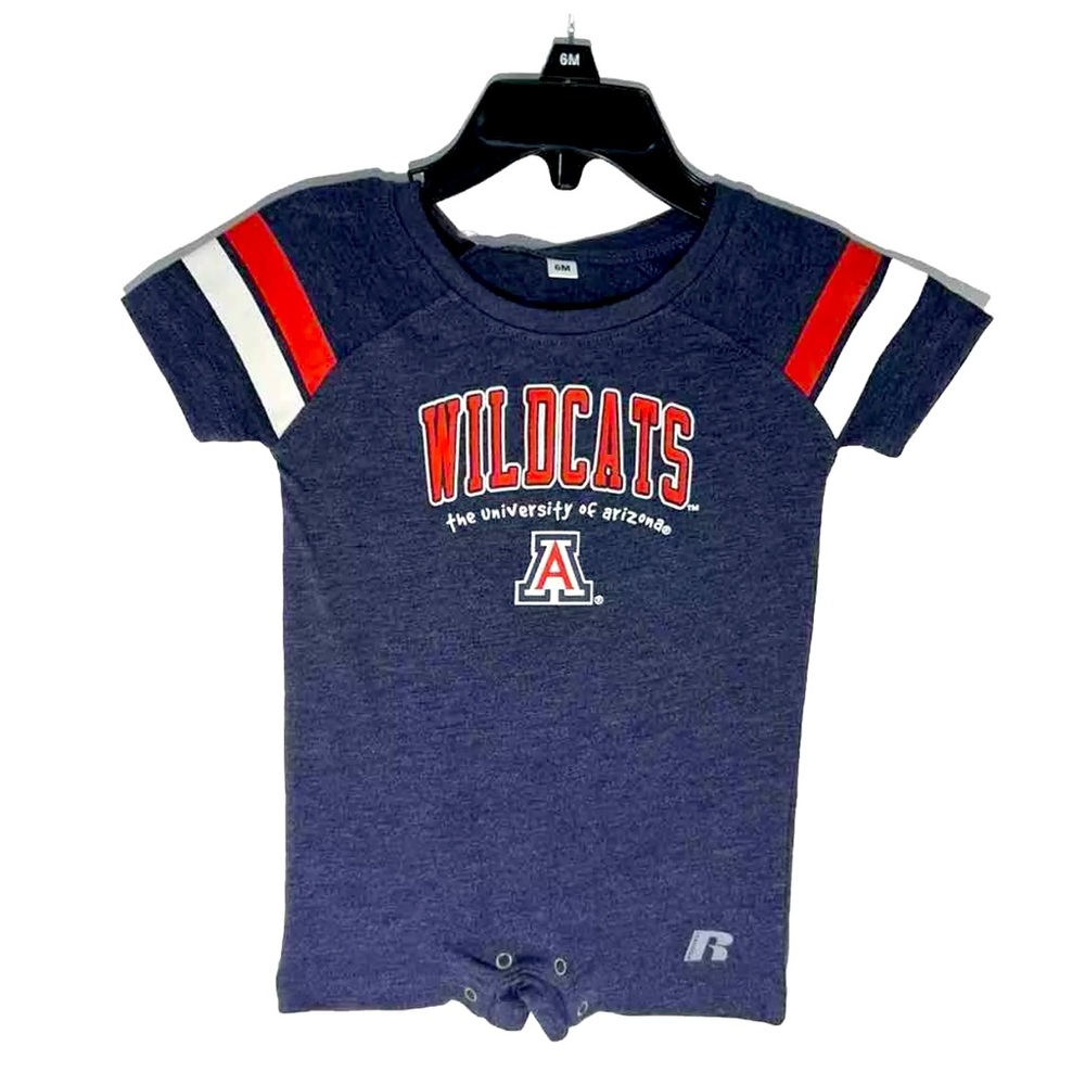 NWT! University Of Arizona Wildcats Russell Brand Infant Romper Bodysuit Creeper